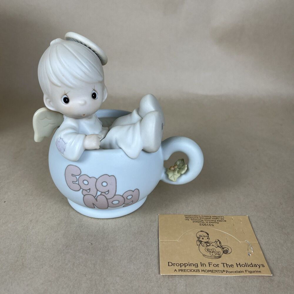 Precious Moments Figurines “Dropping In For The Holidays” 531952 1994 In Box EUC